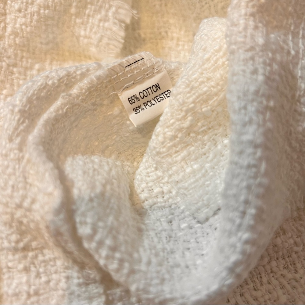 CBR White Tweed Textured Mini Dress - Size Small - Picture 14 of 15